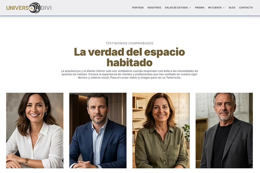 Efecto Hover Para secciones de Testimonios
